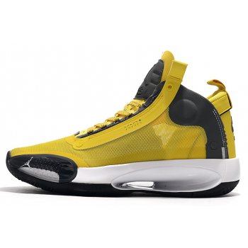 2019 Air Jordan 34 XXXIV Yellow Grey-White Shoes Shoes